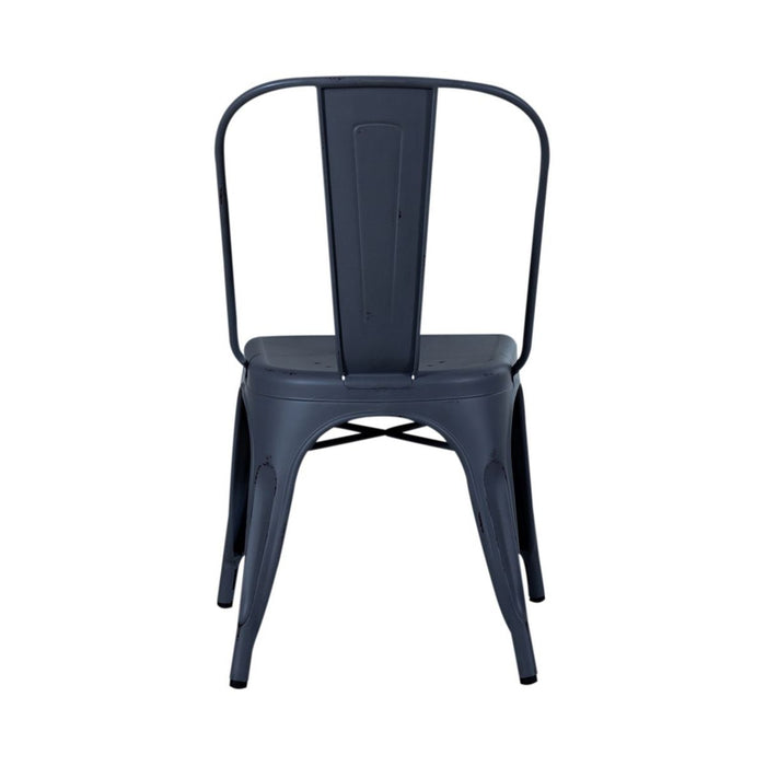 Liberty Furniture Vintage Series Bow Back Side Chair in Navy (Set of 2)