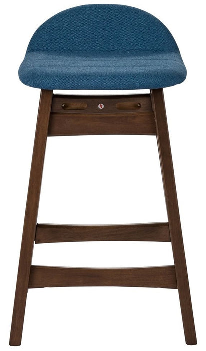 Liberty Furniture Space Saver 24" Counter Chair (Blue) in Satin Walnut (Set of 2) image