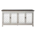 Liberty Furniture Westridge 4 Door Accent Cabinet in Wire Brushed Gray and White image