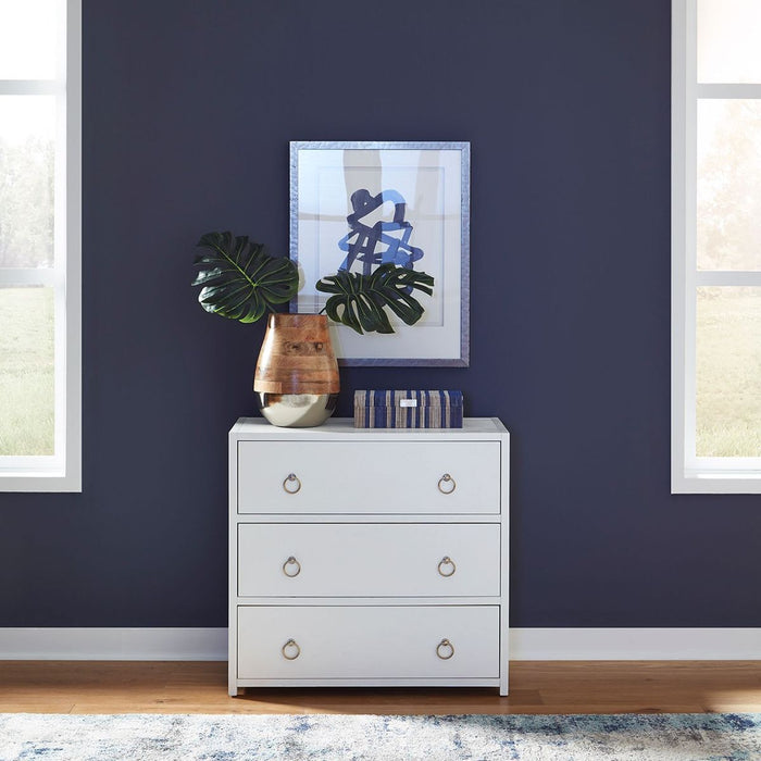 Liberty Furniture Midnight Accent Cabinet in Wire Brushed White