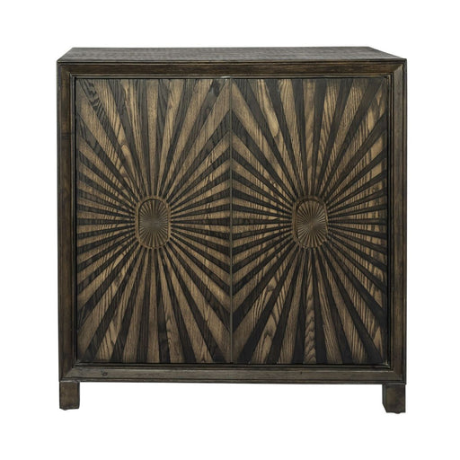 Liberty Furniture Chaucer 2 Door Wine Accent Cabinet in Aged Whiskey image