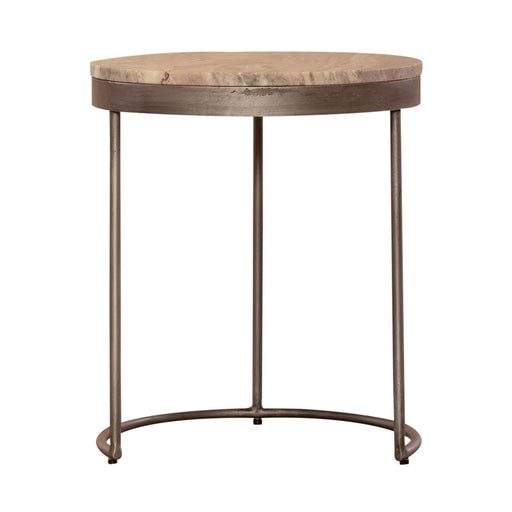 Liberty Furniture Eclipse Nesting Tables in Greystone Marble Top w/ Pewter Metal image