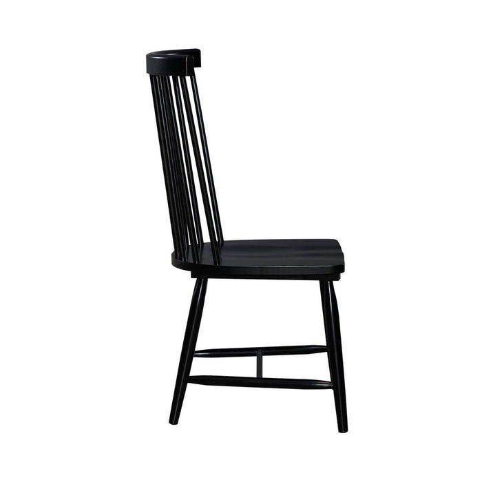 Liberty Furniture Capeside Cottage Spindle Back Side Chair (Set of 2) in Royal Black