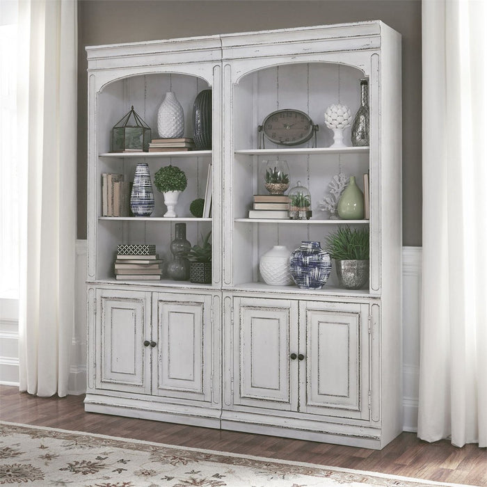 Liberty Magnolia Manor Bunching Bookcase in Antique White