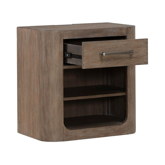 Liberty South Bend Open Nightstand w/ Charging Station in Burnished Clay