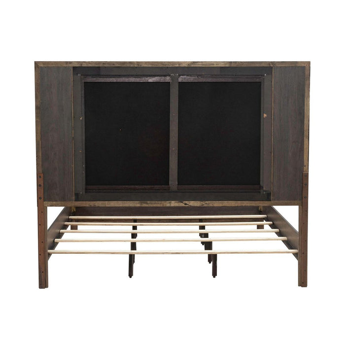 Liberty Furniture Modern Edge King Upholstered Bed in Caffe