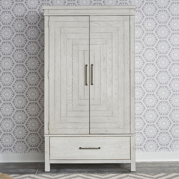 Liberty Modern Farmhouse Armoire in White