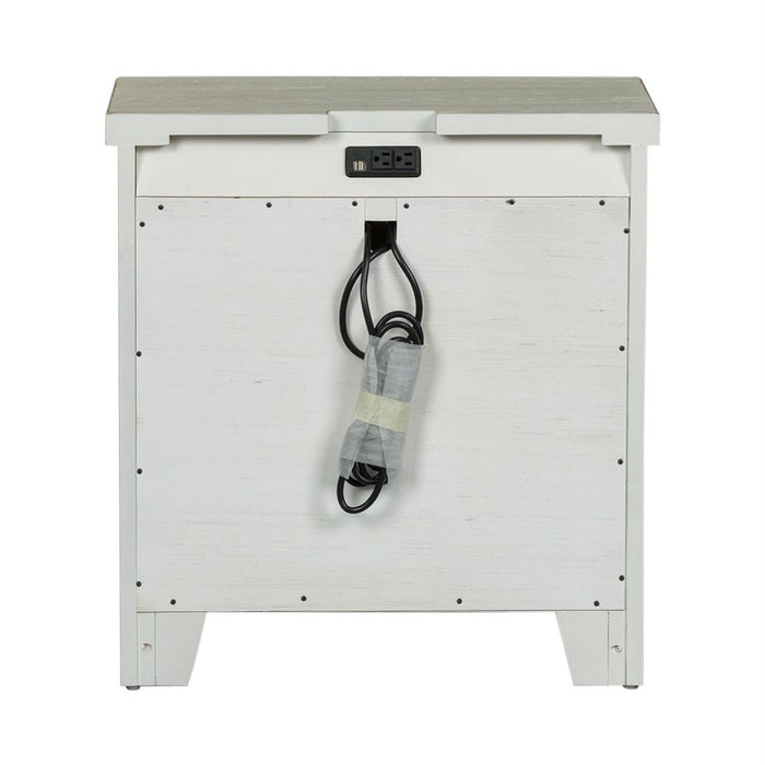 Liberty Modern Farmhouse 3 Drawer Nightstand in White