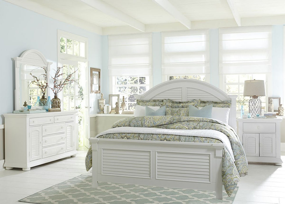 Liberty Furniture Summer House King Panel Headboard in Oyster White