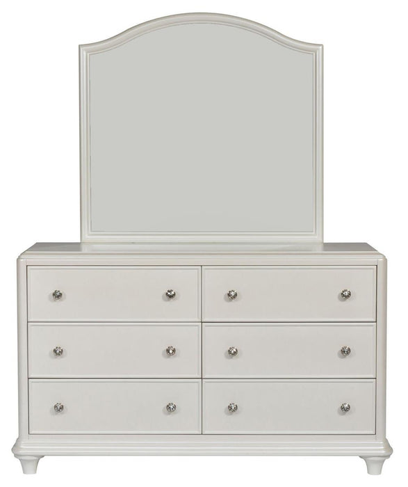Liberty Furniture Stardust Mirror in Iridescent White