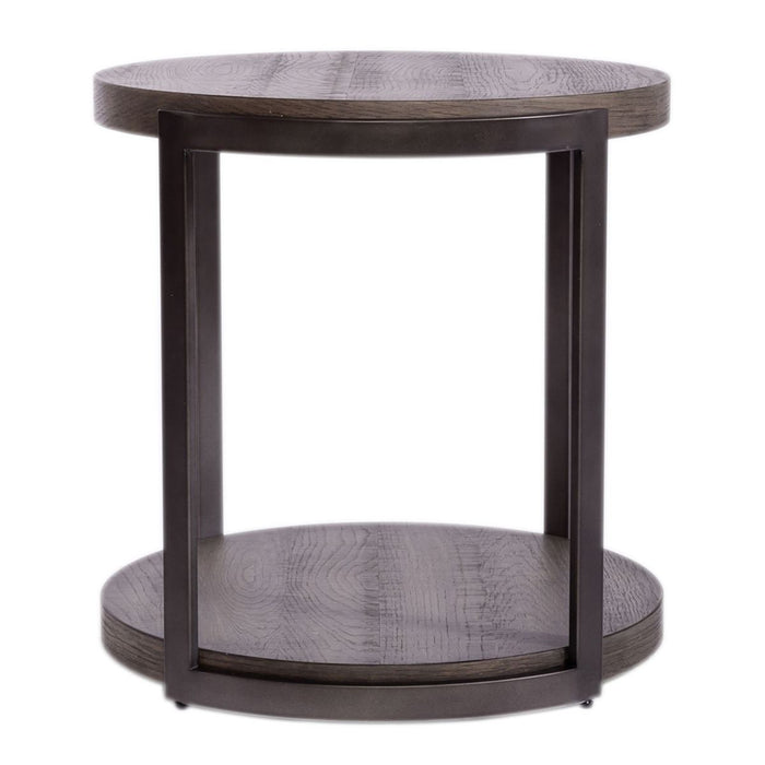 Liberty Furniture Modern View Round End Table in Gray image