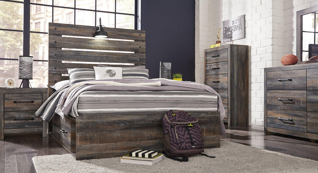 Drystan Bed with 4 Storage Drawers