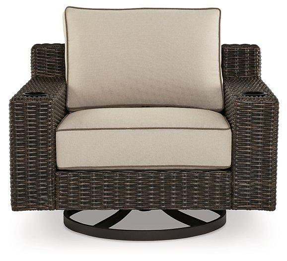 Coastline Bay Outdoor Swivel Lounge with Cushion