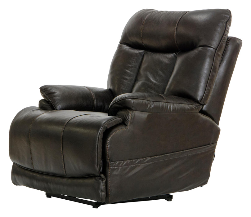 Naples Leather Power Lay Flat Recliner with Power Adjustable Headrest and Extra Extension Footrest