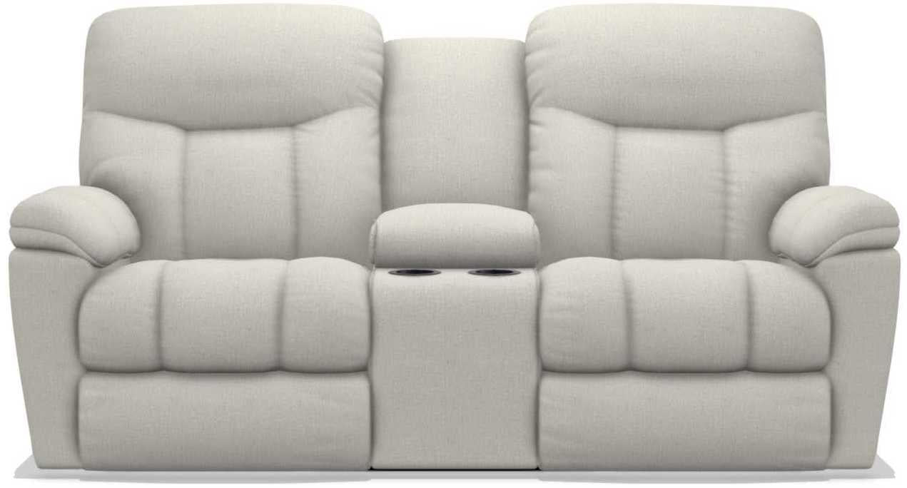 La-Z-Boy Morrison Pearl Power Reclining Loveseat with Console image