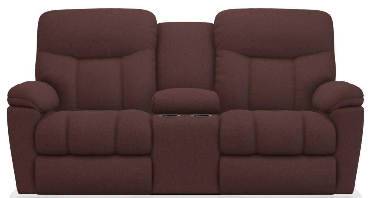 La-Z-Boy Morrison Burgundy Power Reclining Loveseat with Console image