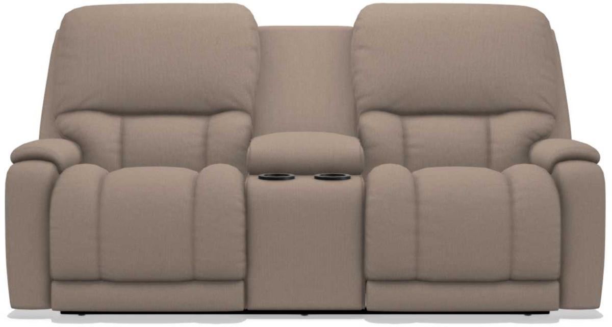 La-Z-Boy Greyson Cashmere Power Reclining Loveseat with Headrest And Console image