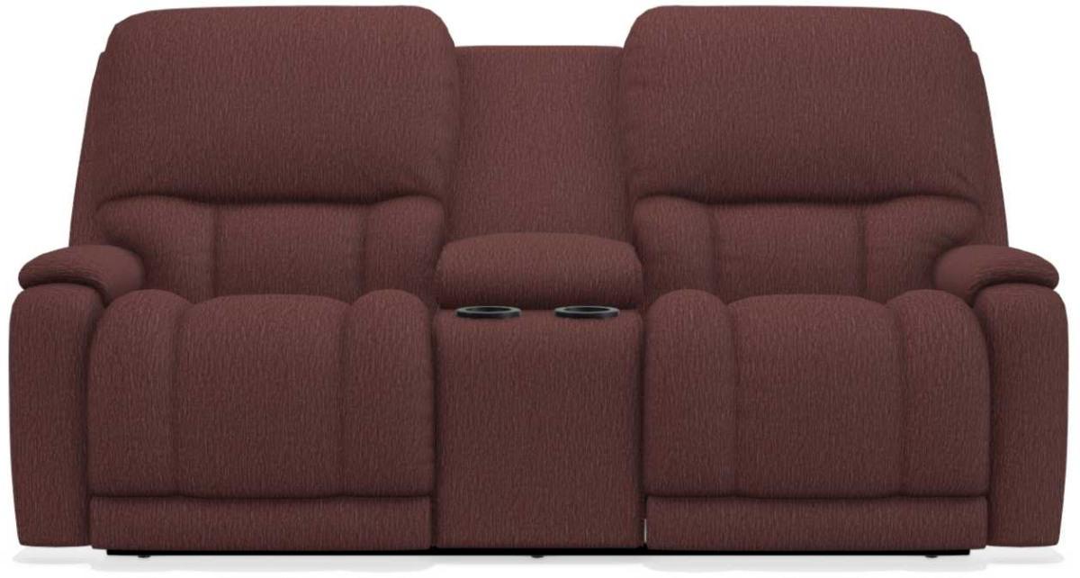 La-Z-Boy Greyson Burgundy Power Reclining Loveseat with Headrest And Console image