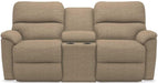 La-Z-Boy Brooks Wheat Power Reclining Loveseat With Headrest & Console image