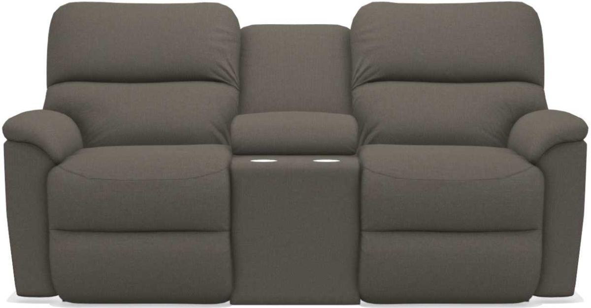 La-Z-Boy Brooks Granite Reclining Loveseat With Console image