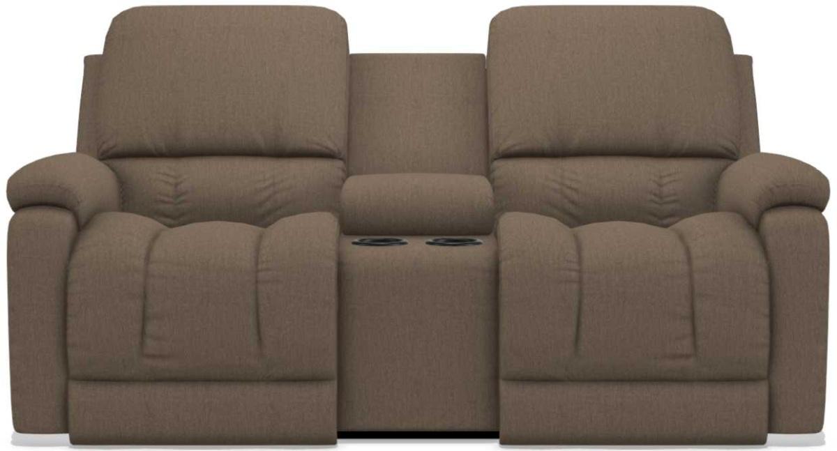 La-Z-Boy Greyson Java Power Recline La-Z-Time Full Reclining Console Loveseat image