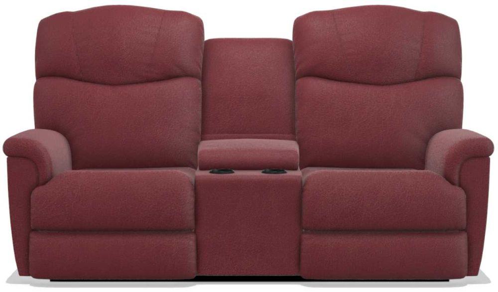 La-Z-Boy Lancer Power La-Z Time Vermillion Full Reclining Loveseat with Console image