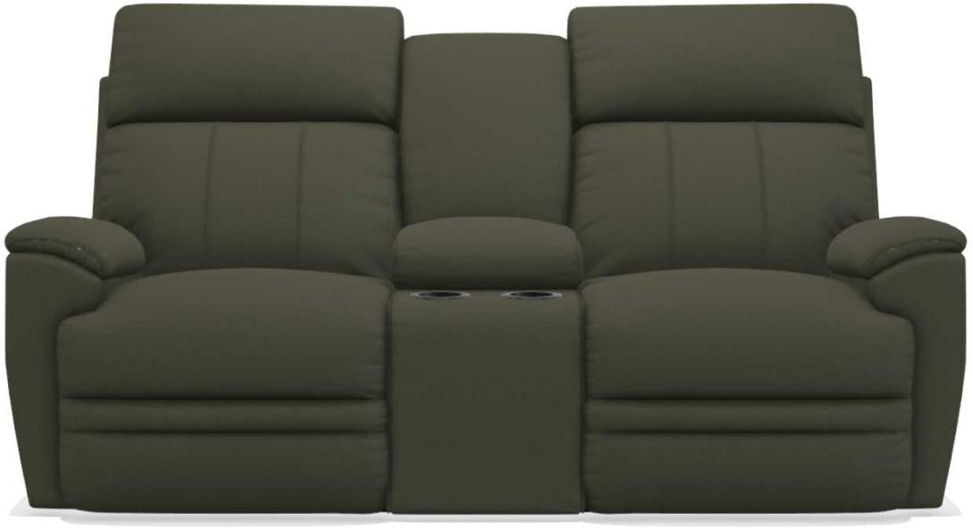 La-Z-Boy Talladega Charcoal La-Z-Time Full Reclining Loveseat With Console image