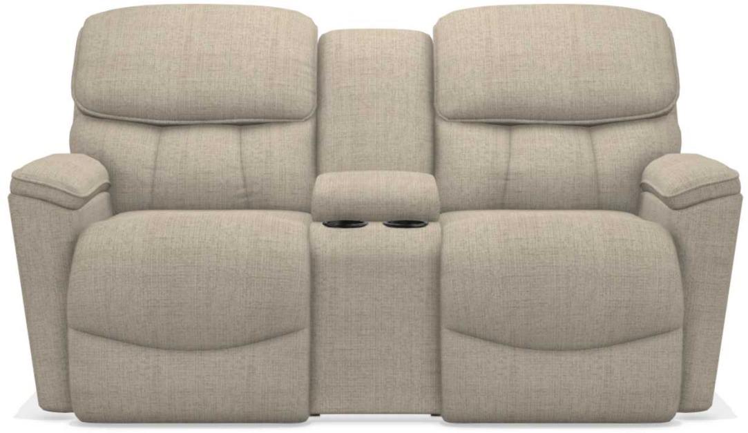 La-Z-Boy Kipling Fawn La-Z-Time Power-Reclineï¿½ Reclining Loveseat With Power Headrest and Console image