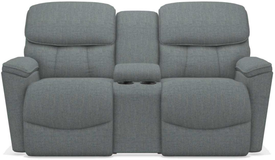 La-Z-Boy Kipling Stonewash La-Z-Time Power-Reclineï¿½ Reclining Loveseat With Power Headrest and Console image