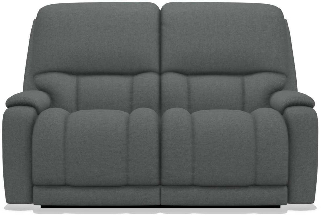 La-Z-Boy Greyson Grey Reclining Loveseat with Headrest image