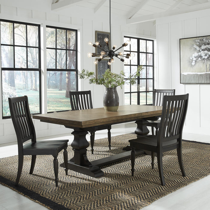 Harvest Home 5 Piece Trestle Table Set image