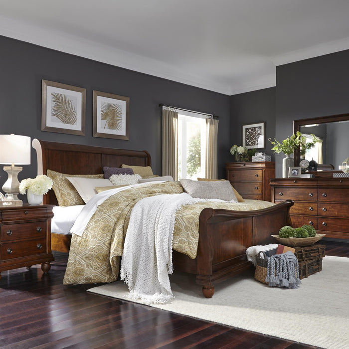 Rustic Traditions King Sleigh Bed, Dresser & Mirror, Chest, Nightstand image