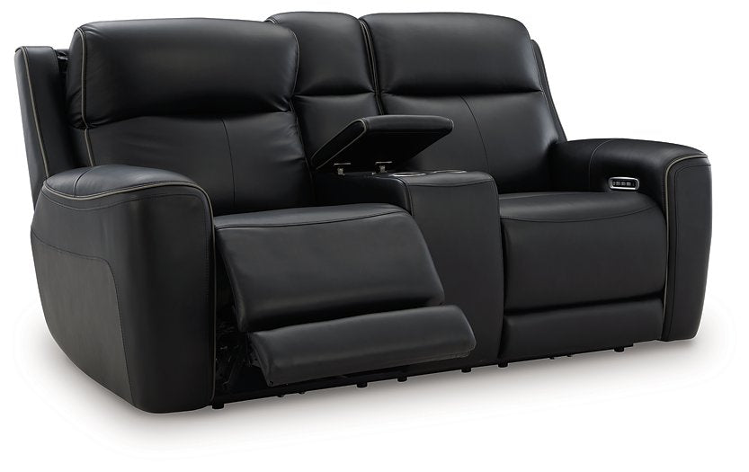 5Z-Comfort Power Reclining Loveseat with Console