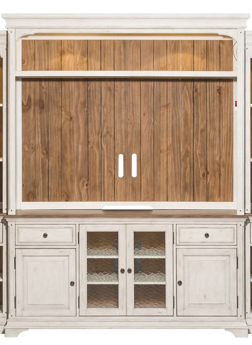 Liberty Morgan Creek 66" Entertainment TV Stand with Hutch Antique White image